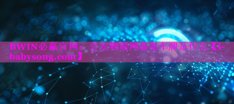 公安物联网备案车牌是什么